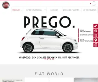 Fiat.se(Den officiella webbplatsen för Fiat Sverige) Screenshot