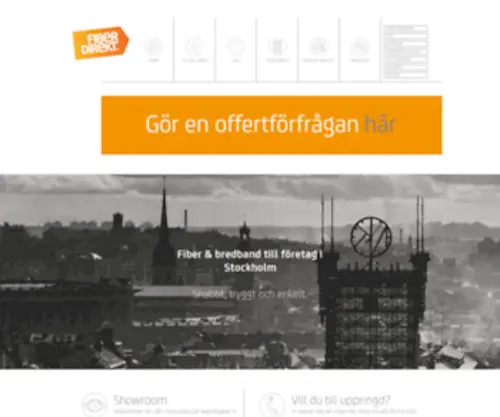 Fiberdirekt.se(Fiber & Bredband till Företag i Stockholm) Screenshot