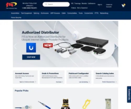 Fiberinstrumentsales.com(Fiber Instrument Sales) Screenshot