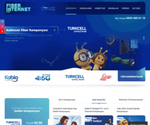 Fiberinternet.net(Fiber İnternet Başvuru Merkezi) Screenshot