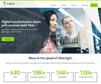 Fiberlight.com(Building Better Fiber Networks) Screenshot