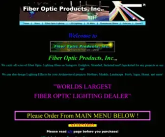 FiberopticProducts.com(Fiber Optic Lighting) Screenshot