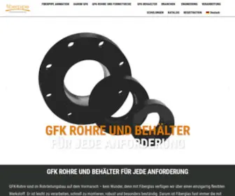 Fiberpipe.de(GFK Rohre und Behälter für jede Anforderung) Screenshot