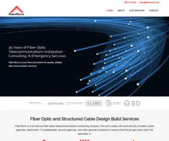 Fibertechs.com(Fiber Optics Telecommunications Contractor) Screenshot