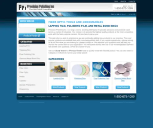 Fibertools.com(Precision Polishing Products) Screenshot