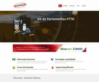 Fiberwan.com.br(Linha completa de soluções para seu projeto de Fibra Óptica. Veja nossa linha de produtos como) Screenshot