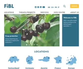 Fibl.org(Startseite) Screenshot