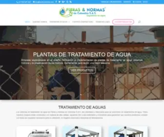 Fibrasynormasdecolombia.com(Tratamiento de agua) Screenshot