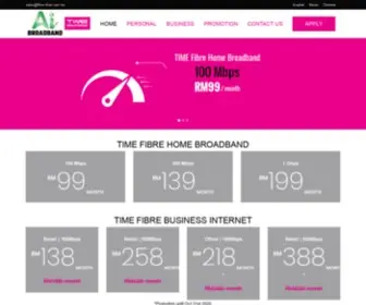 Fibre-Time.com.my(Time Fibre Broadband) Screenshot