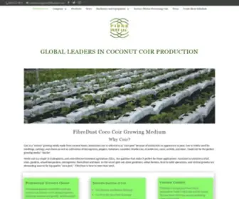 Fibredust.com(Fibredust manufacturers of quality coco coir products) Screenshot