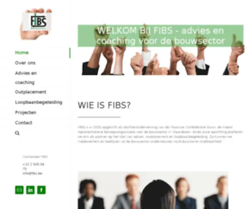 Fibs.be(Flemish International Building Services) Screenshot