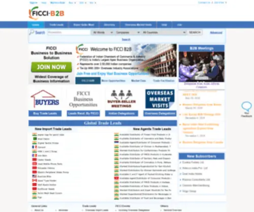 Ficci-B2B.com(Ficci-B2B-Business Directory India,b2b marketplace,buyer seller meetings,trade leads,tenders,projects) Screenshot