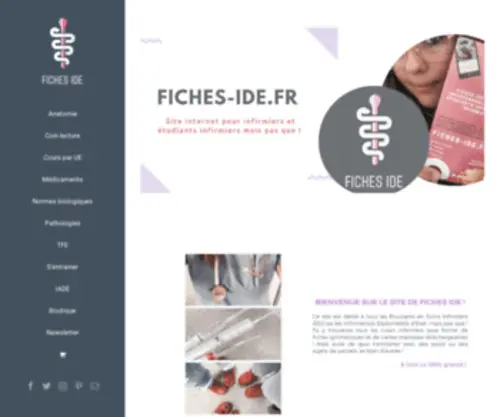 Fiches-Ide.com(Fiches IDE est pour les Etudiants en Soins Infirmiers ou les Infirmier(e)) Screenshot