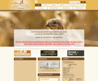 Ficif.com(Ficif Fédération Interdépartementale des chasseurs d'Île) Screenshot