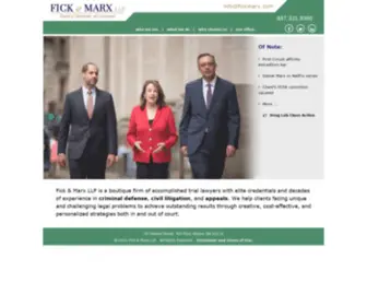 Fickmarx.com(Trial Lawyers) Screenshot