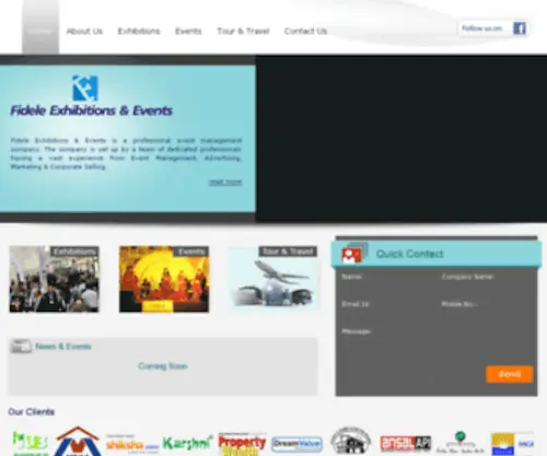 Fideleindia.com(Fidele Exhibitions & Events) Screenshot