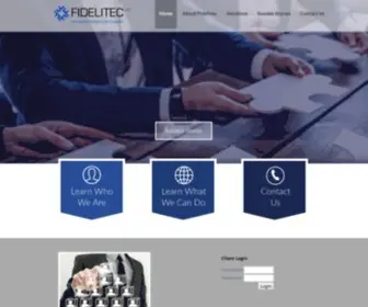 Fidelitec.com(Comprehensive background checks and drug screening services for employers) Screenshot