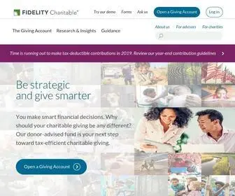 Fidelitycharitable.org(Fidelity Charitable) Screenshot