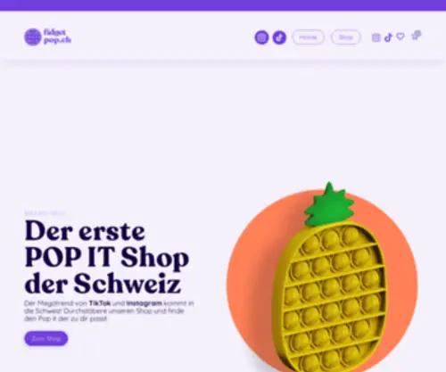 Fidgetpop.ch(Der Erste POP IT Shop Der Schweiz) Screenshot