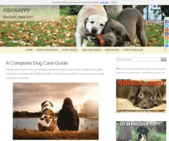 Fidosavvy.com(Complete Dog Care Guide) Screenshot