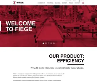Fiege.com(Wir bieten modulare Logistiklösungen zusammengefasst in einem integrierten System) Screenshot