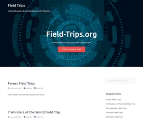 Field-Trips.org(Virtual Education & Learning Resource for Teachers) Screenshot