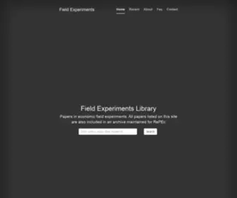 Fieldexperiments.com(Field Experiments) Screenshot