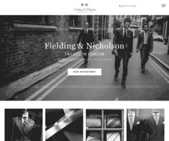 Fieldingandnicholson.com(Tailor Made Suits London) Screenshot
