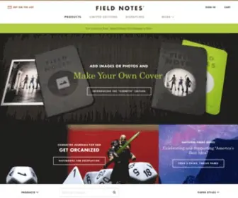 Fieldnotesbrand.com(Memo Books) Screenshot