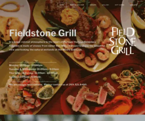Fieldstonegrillwoodbridge.com(Classic American Restaurant in Portage) Screenshot