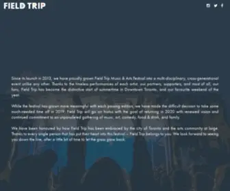 Fieldtriplife.com(Field Trip Music & Arts Festival) Screenshot