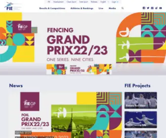 Fie.org(INTERNATIONAL FENCING FEDERATION) Screenshot