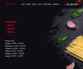 Fieramoscatoronto.ca(Fieramosca Restaurant) Screenshot