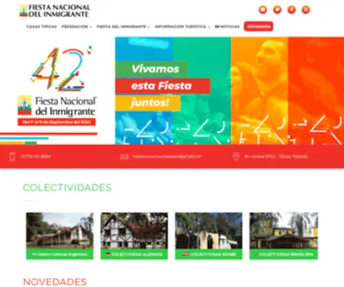 Fiestadelinmigrante.com.ar(Fiesta Nacional del Inmigrante) Screenshot