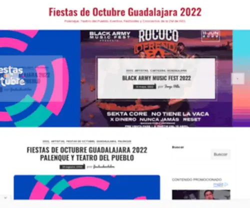 Fiestasdeoctubreguadalajara.com(Fiestas de Octubre GuadalajaraPalenque) Screenshot