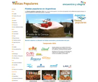 Fiestaspopulares.com.ar(Fiestas populares en Argentinas. Calendarios) Screenshot