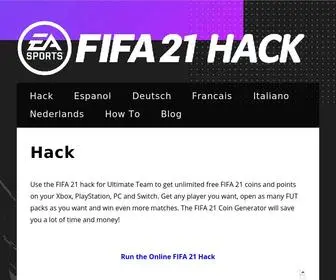 Fifa21-Hack.com(FIFA 21 Hack for unlimited free FUT Coins and Points) Screenshot