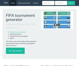 Fifagenerator.com(FIFA tournament generator) Screenshot