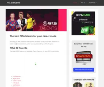 Fifatalents.com(FIFA 22 Talents) Screenshot