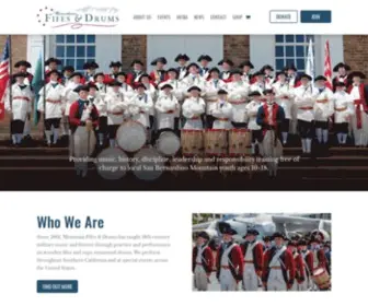 Fifesanddrums.org(Mountain Fifes & Drums) Screenshot