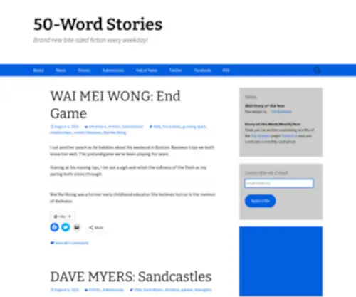Fiftywordstories.com(Word Stories) Screenshot