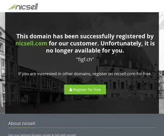 Figf.ch(This domain has been registered for a customer by nicsell) Screenshot