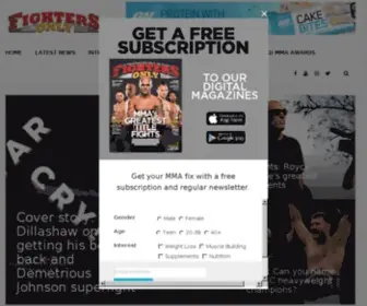 Fightersonlymag.com(The world's biggest MMA magazine) Screenshot