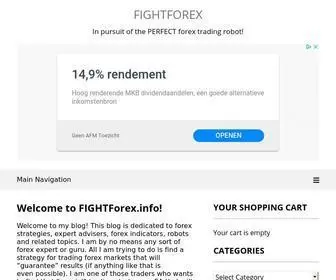 Fightforex.info(In pursuit of the PERFECT forex trading robot) Screenshot