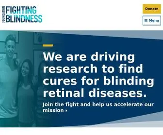 Fightingblindness.org(The urgent mission of the Foundation Fighting Blindness) Screenshot