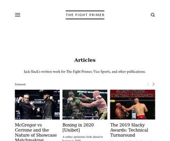 Fightprimer.com(The Fight Primer) Screenshot