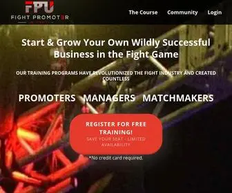 Fightpromoteruniversity.com(Fight Promoter University) Screenshot