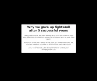 Fights4ALL.com(Down for Maintenance) Screenshot