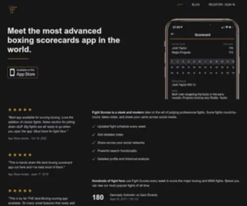 Fightscores.co(Fightscores) Screenshot