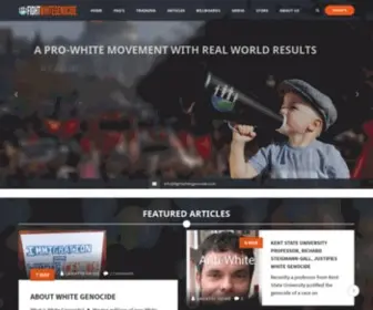 Fightwhitegenocide.com(Fight White Genocide) Screenshot